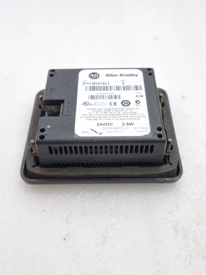 For Parts Allen Bradley PanelView 300 Micro 2711-M3A18L1 Ser A 24Vdc Made In USA